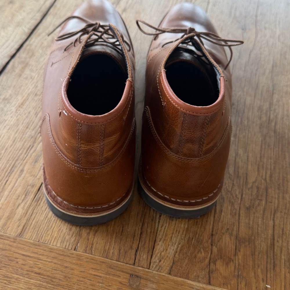 Steve Madden mens Hestonn Chukka lace up leather ankle shoe boot size 16 camel - Picture 2 of 7
